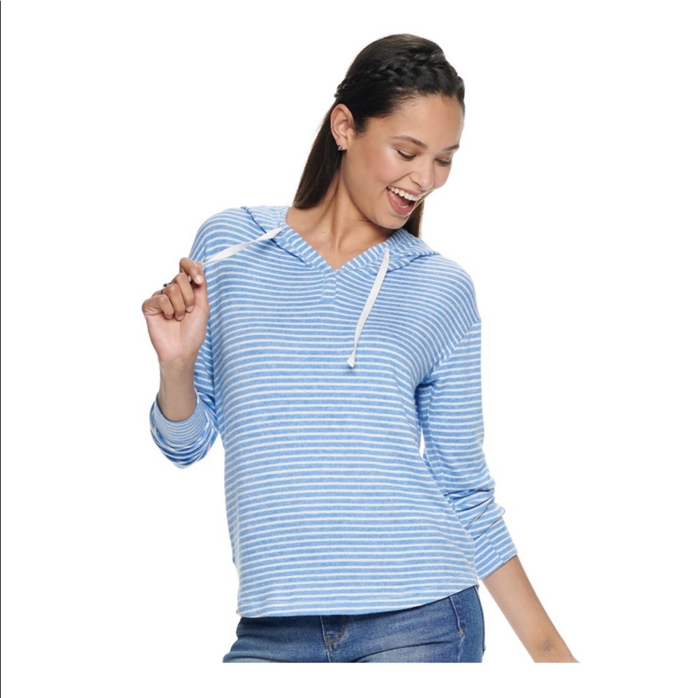 Blue stripe hoodie